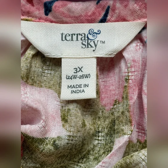 Terra & Sky Pink and Yellow Dolman Sleeve Sundress - Picture 6 of 7